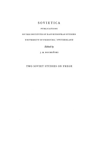 Two Soviet Studies on Frege