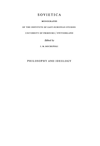 Philosophy and Ideology: The Development of Philosophy and Marxism-Leninism in Poland Since the Second World War