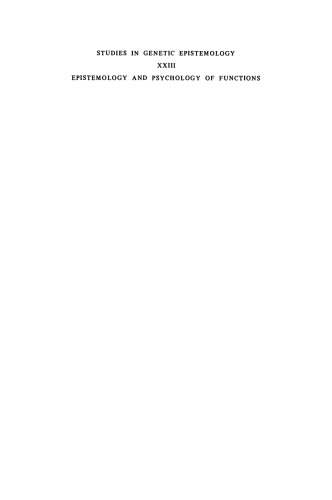 Epistemology and Psychology of Functions