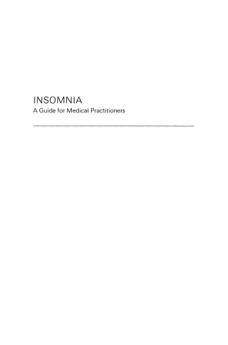 Insomnia: A Guide for Medical Practitioners