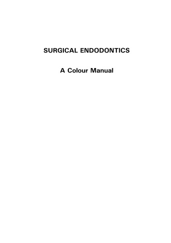 Surgical Endodontics: A Colour Manual