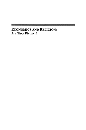 Economics And Religion: Are They Distinct?