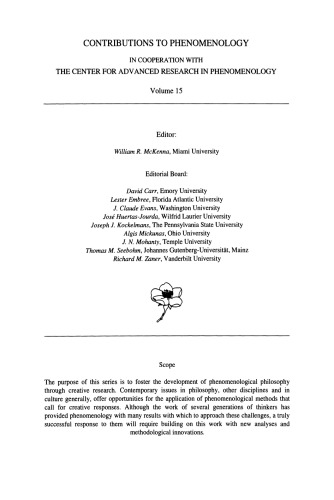 Ideas for a Hermeneutic Phenomenology of the Natural Sciences