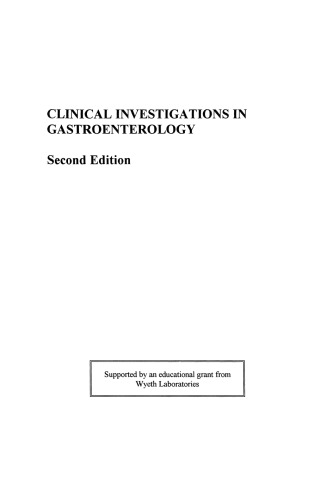 Clinical Investigations in Gastroenterology