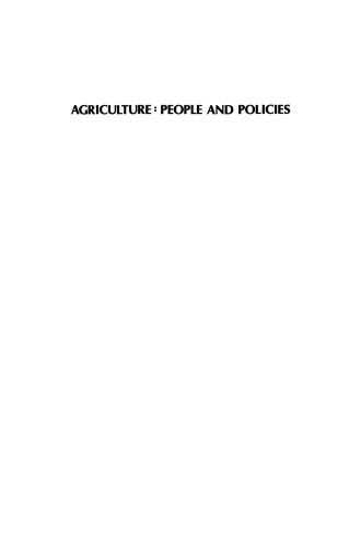 Agriculture: People and Policies