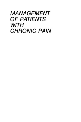 Management of Patients with Chronic Pain