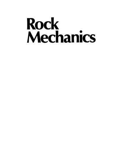 Rock Mechanics: For Underground Mining