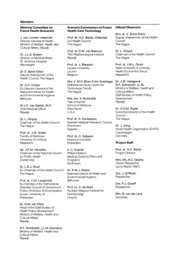 Anticipating and Assessing Health Care Technology: Health Care Application of Lasers: The Future Treatment of Coronary Artery Disease. A report, commissioned by the Steering Committee on Future Health Scenarios