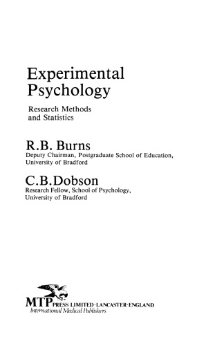 Experimental Psychology: Research Methods and Statistics