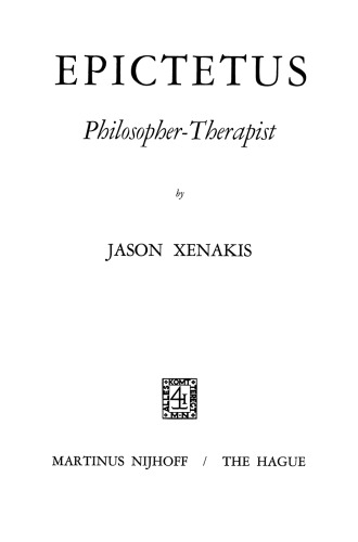 Epictetus Philosopher-Therapist