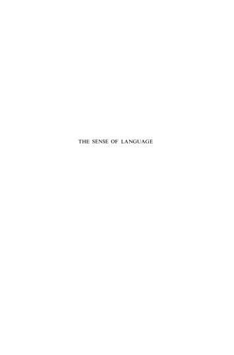 The Sense of Language