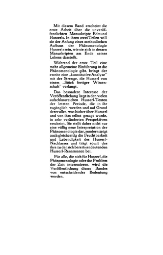 Welt, Ich und Zeit: Nach unveröffentlichten Manuskripten Edmund Husserls