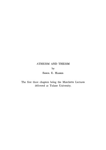 Atheism and Theism