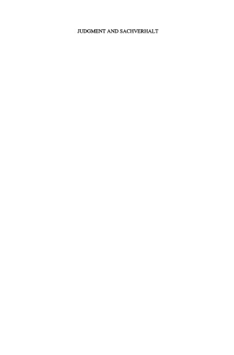 Judgment and Sachverhalt: An Introduction to Adolf Reinach’s Phenomenological Realism