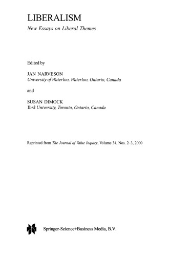 Liberalism: New Essays on Liberal Themes