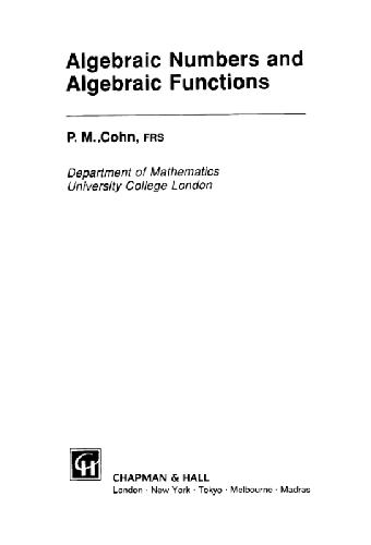 Algebraic Numbers and Algebraic Functions