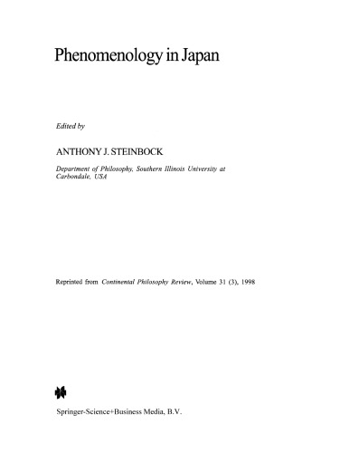 Phenomenology in Japan