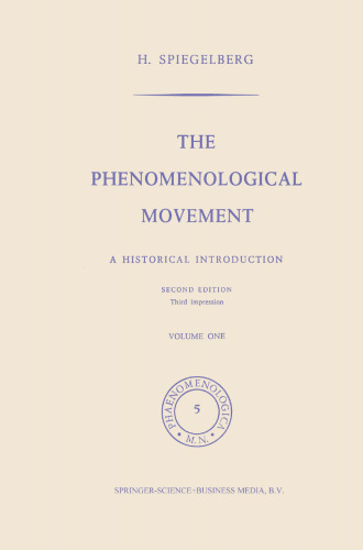 The Phenomenological Movement: A Historical Introduction