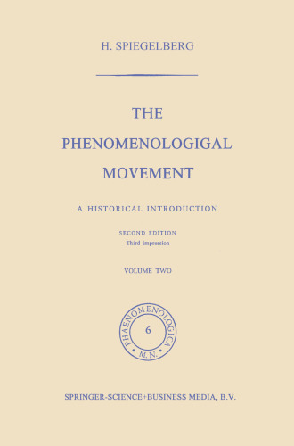 The Phenomenological Movement: A Historical Introduction