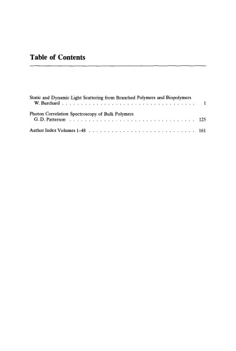 Light Scattering from Polymers