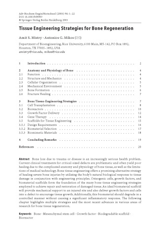 Regenerative Medicine II: Clinical and Preclinical Applications