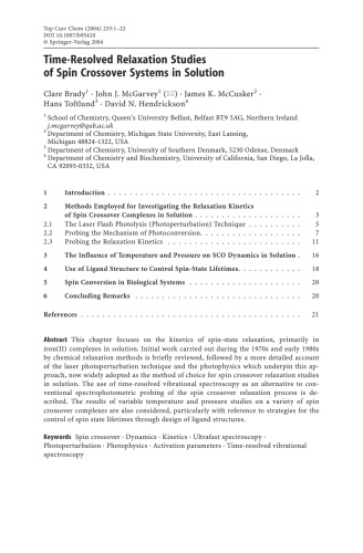Spin Crossover in Transition Metal Compounds III