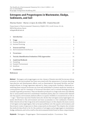 Water Pollution: Emerging Organic Pollution in Waste Waters and Sludge, Vol. 2