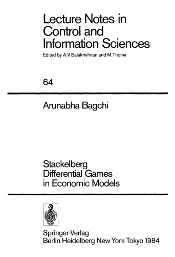 Stackelberg Differential Games in Economic Models
