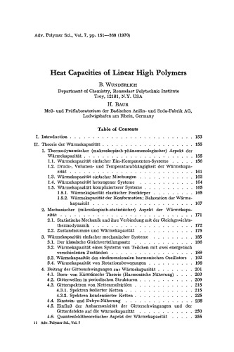 Heat Capacities of Linear High Polymers