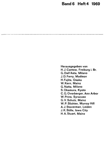 Fortschritte der Hochpolymeren-Forschung