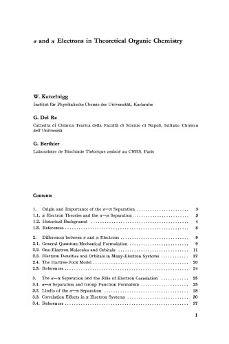 σ and π Electrons in Organic Compounds