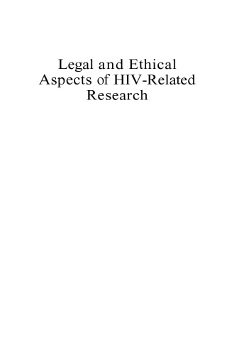 Legal and Ethical Aspects of HIV-Related Research