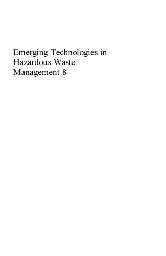 Emerging Technologies in Hazardous Waste Management 8