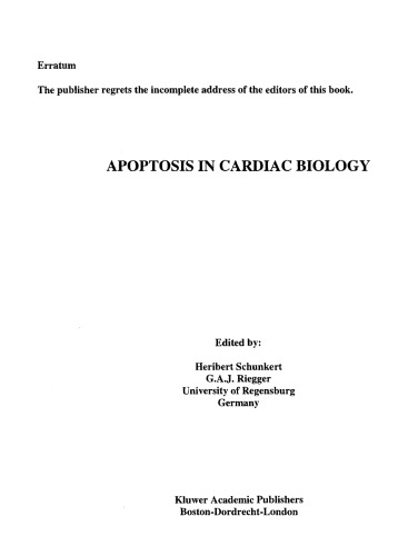 Apoptosis in Cardiac Biology