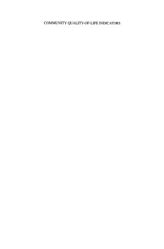 Community Quality-of-Life Indicators: Best Cases