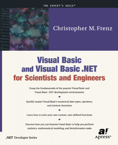 Visual Basic and Visual Basic .NET for Scientists and Engineers