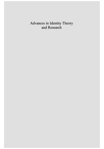 Advances in Identity Theory and Research
