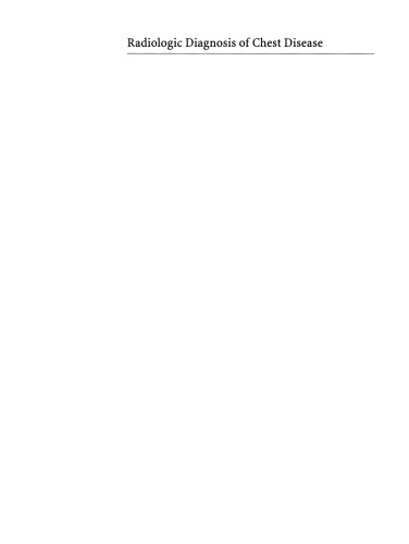 Radiologic Diagnosis of Chest Disease