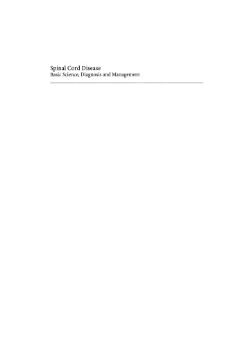 Spinal Cord Disease: Basic Science, Diagnosis and Management