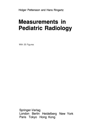 Measurements in Pediatric Radiology