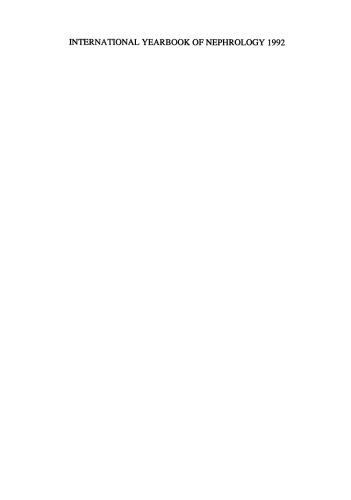 International Yearbook of Nephrology 1992