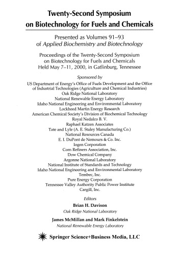 Twenty-Second Symposium on Biotechnology for Fuels and Chemicals