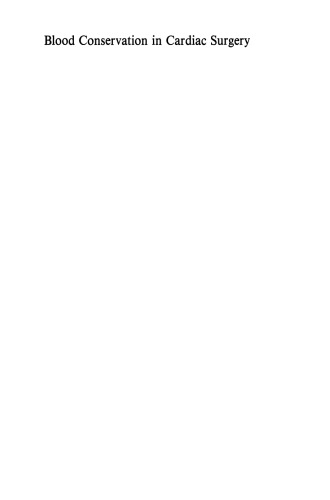 Blood Conservation in Cardiac Surgery