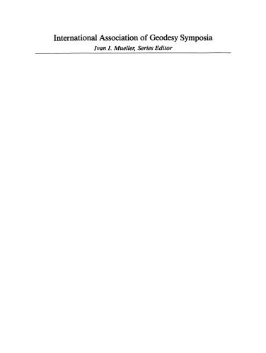 Kinematic Systems in Geodesy, Surveying, and Remote Sensing:  Symposium No. 107 Banff, Alberta, Canada, September 10–13, 1990