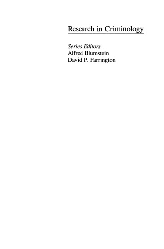 Male Criminal Activity from Childhood Through Youth: Multilevel and Developmental Perspectives