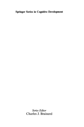 Cognitive Development in Adulthood: Progress in Cognitive Development Research