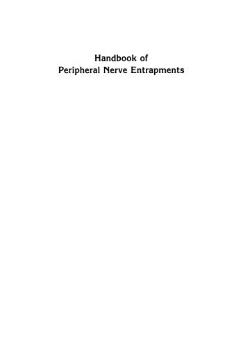 Handbook of Peripheral Nerve Entrapments