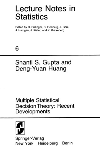 Multiple Statistical Decision Theory: Recent Developments