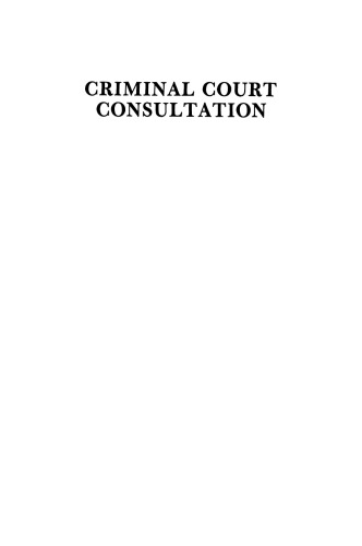 Criminal Court Consultation