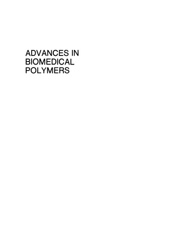 Advances in Biomedical Polymers
